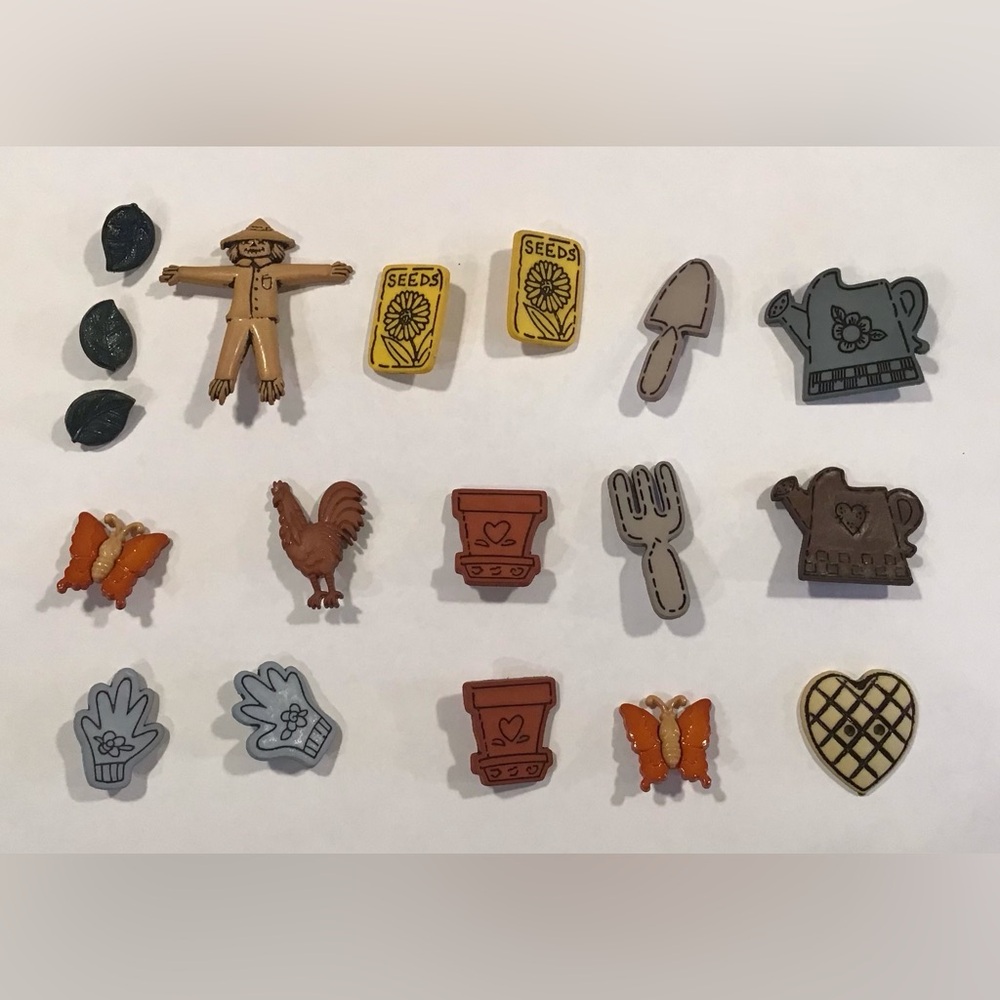 Garden Themed Decorative Buttons